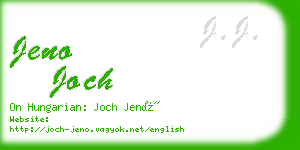 jeno joch business card